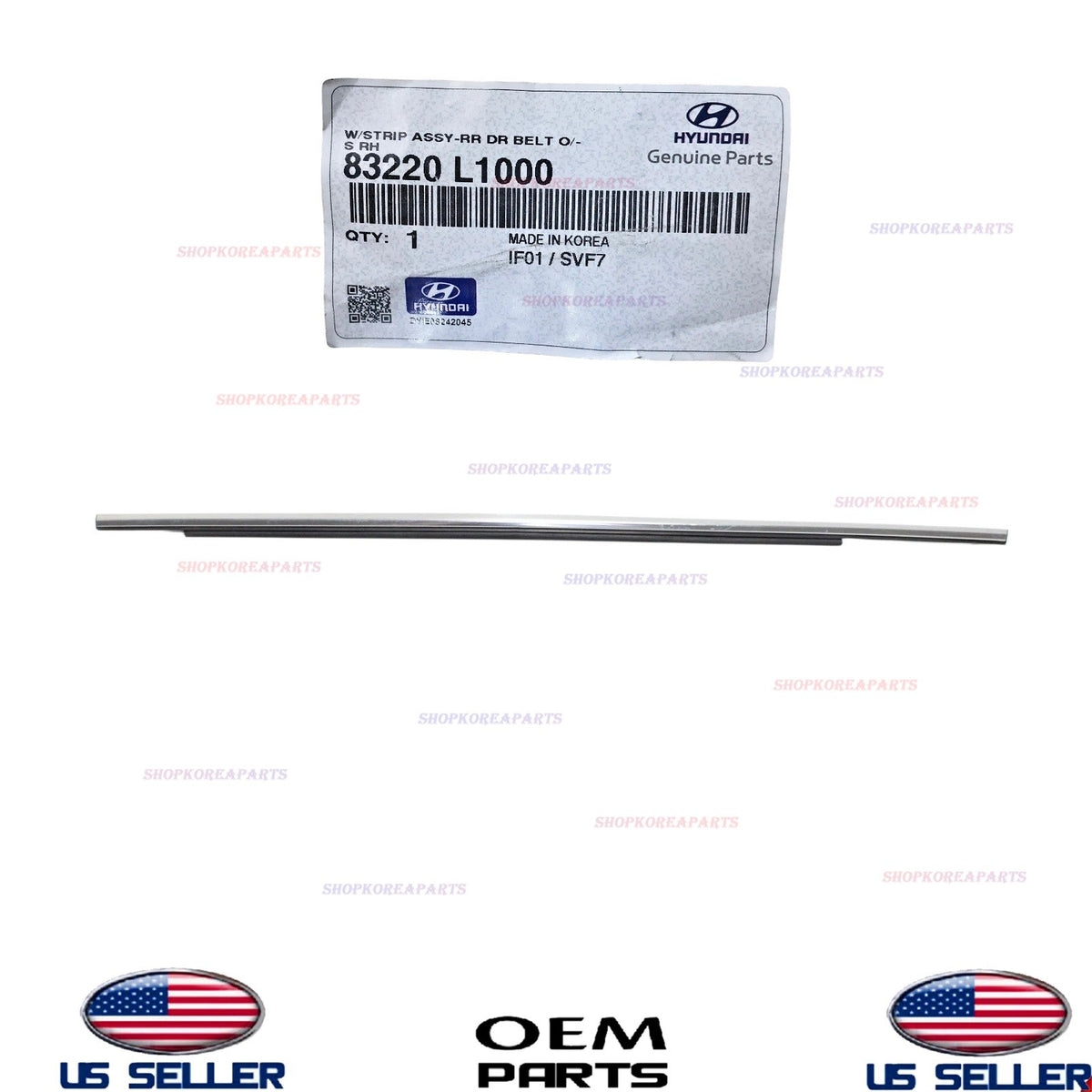 GENUINE OEM Rear Door RIGHT Passenger Side Belt Molding 2020-2023 Hyundai Sonata