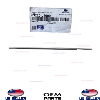 GENUINE OEM Rear Door RIGHT Passenger Side Belt Molding 2020-2023 Hyundai Sonata