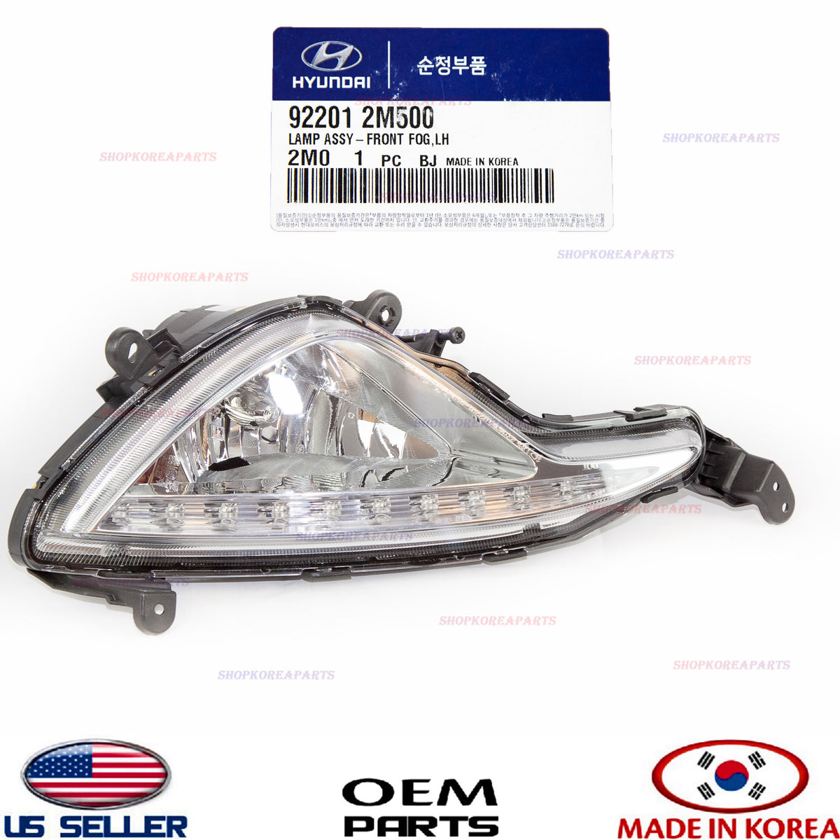 GENUINE Fog Lamp Light LEFT Driver Side HYUNDAI GENESIS COUPE 2013-2017 Type STD