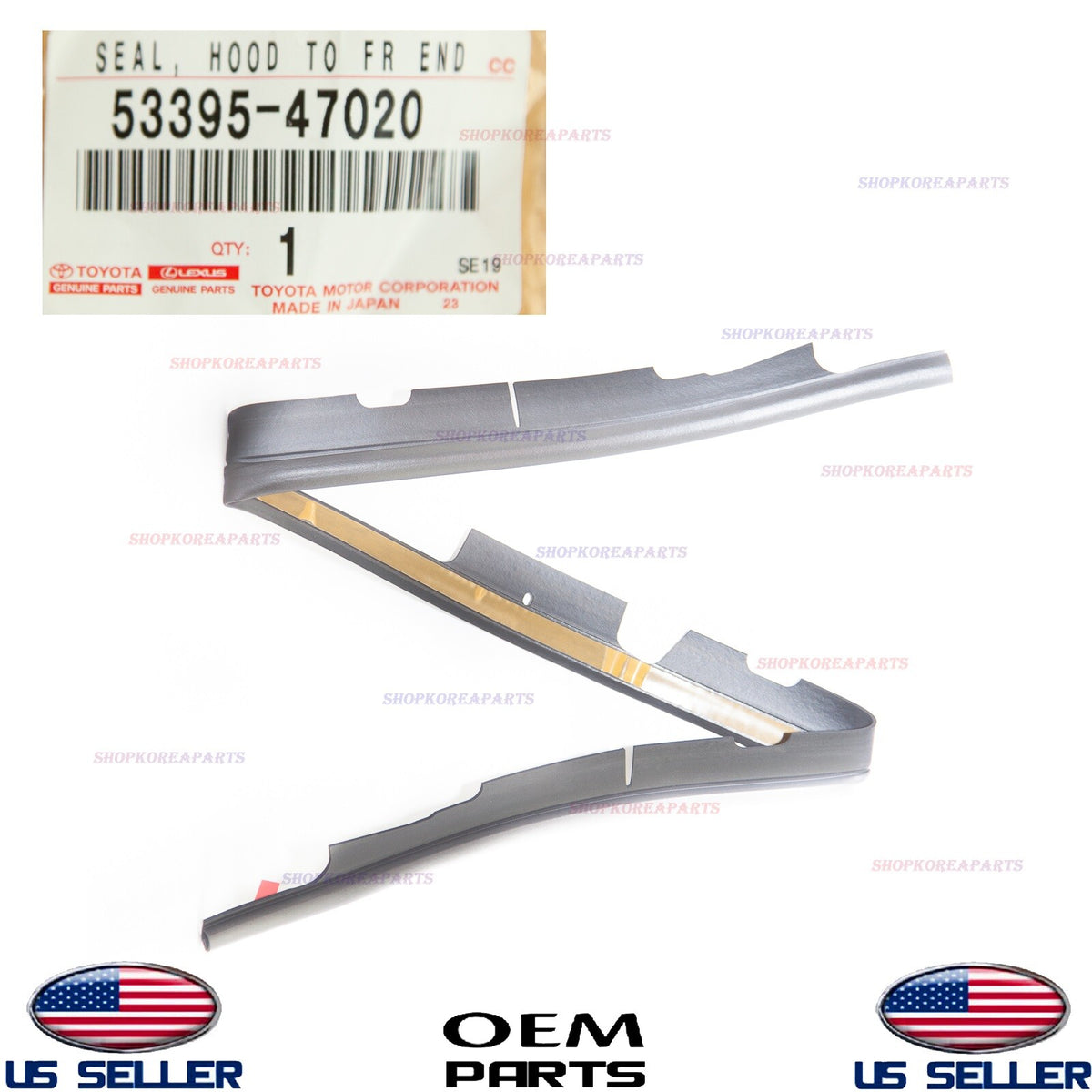 GENUINE OEM Front Bumper Upper Rubber Seal Strip 2010–2015 Toyota Prius