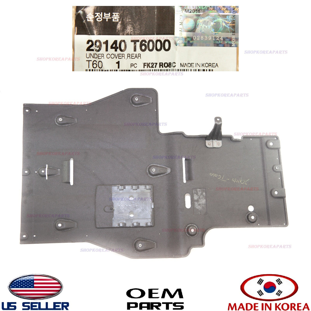 GENUINE OEM Panel Under Cover Engine Rear 2021-2026 Genesis GV80 2.5L