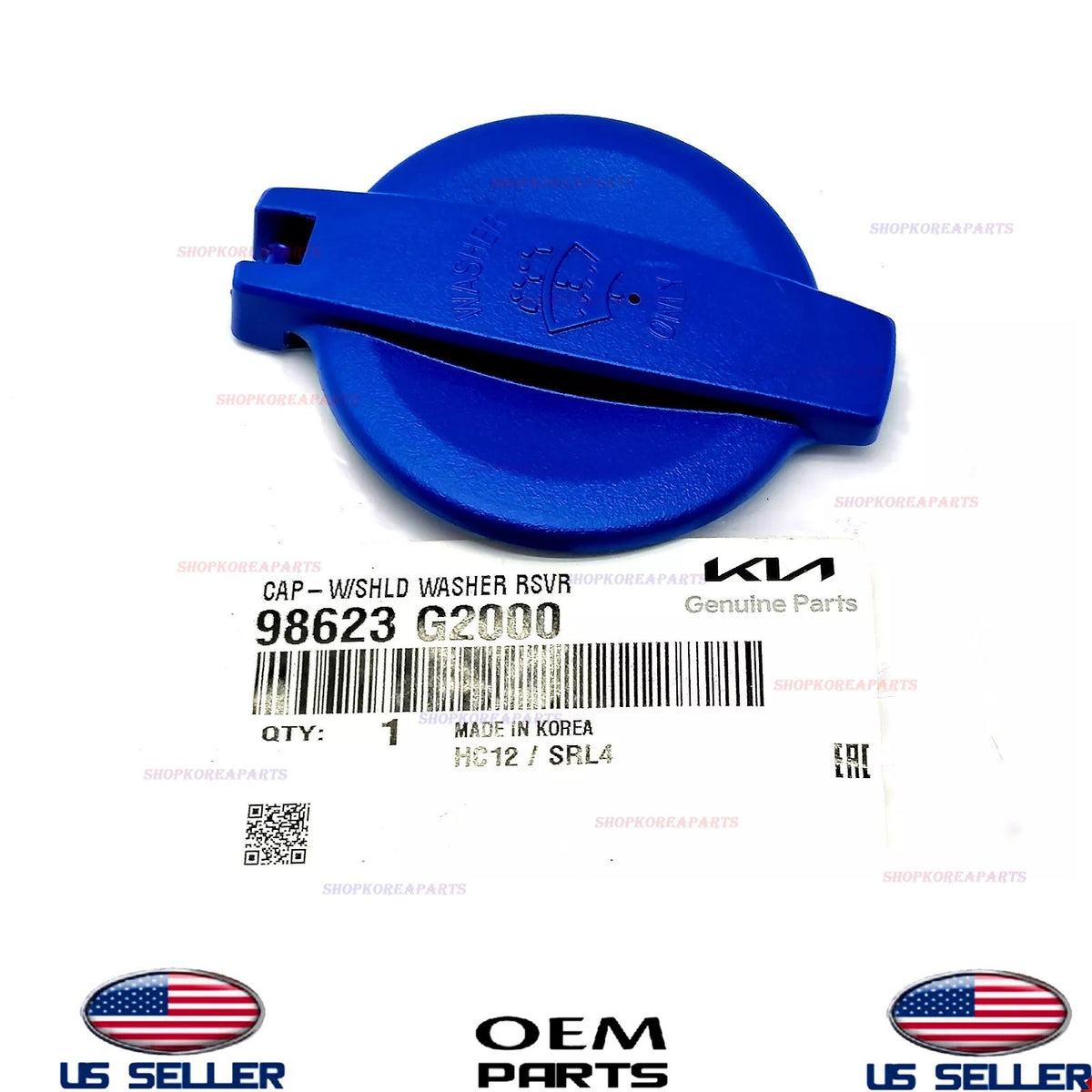 GENUINE OEM Windshield Washer Reservoir Cap 2017-2026 Hyundai 98623-G2000