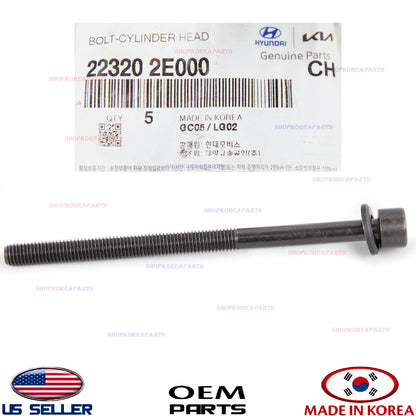 GENUINE Engine Cylinder Head Bolts 1pcs⭐OEM⭐ HYUNDAI KIA 2.0L *See compatibility