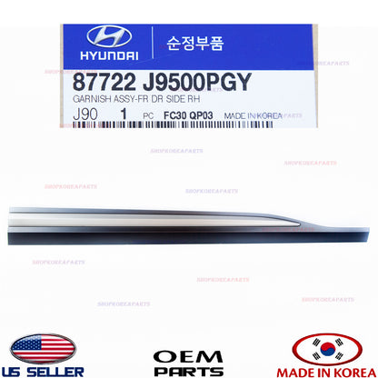 GENUINE Front Door Molding Garnish RIGHT Passenger Side ⭐OEM⭐ KONA 2018-2021
