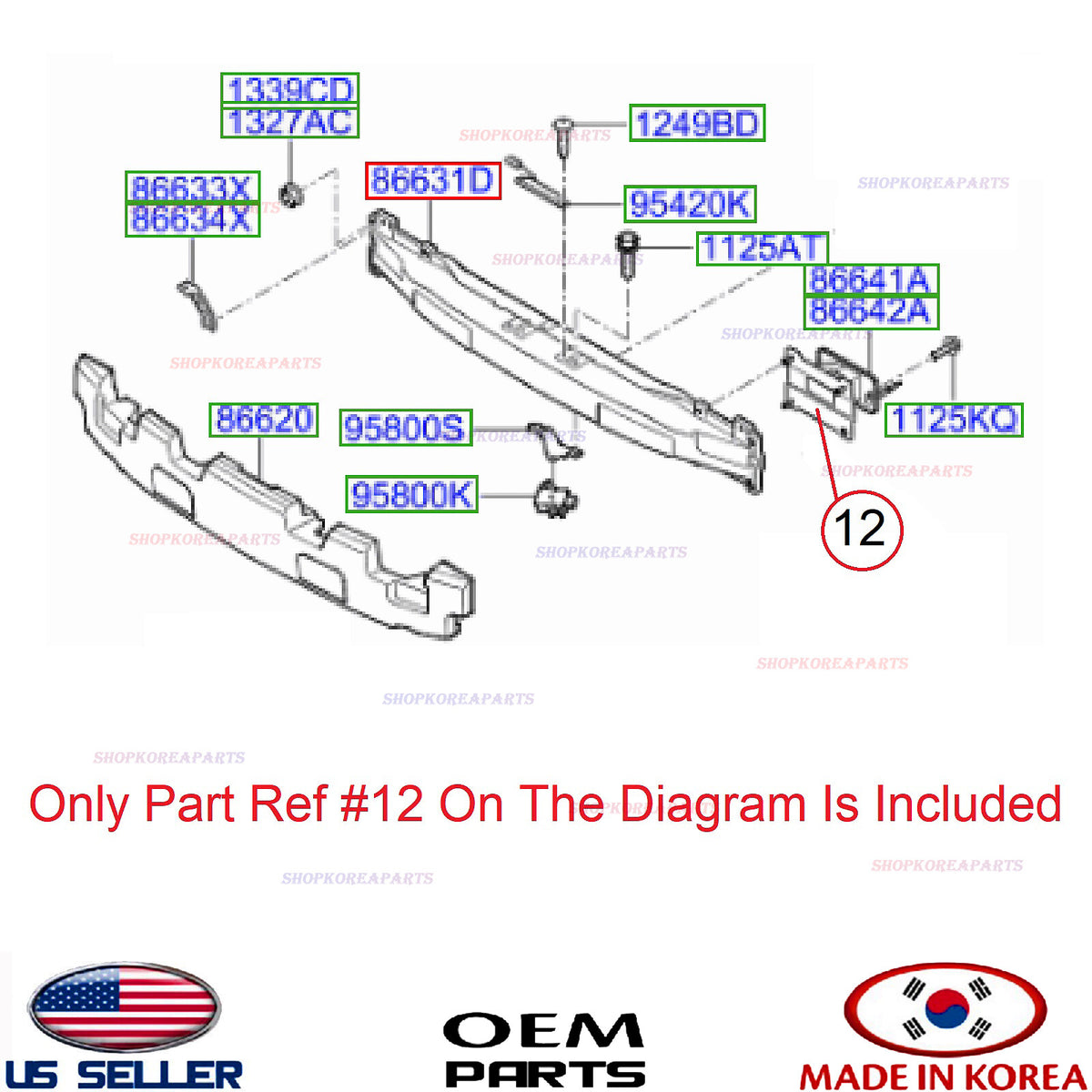 GENUINE Rear Bumper Reinforcement Bracket RIGHT ⭐OEM⭐ Hyundai I40 Sedan