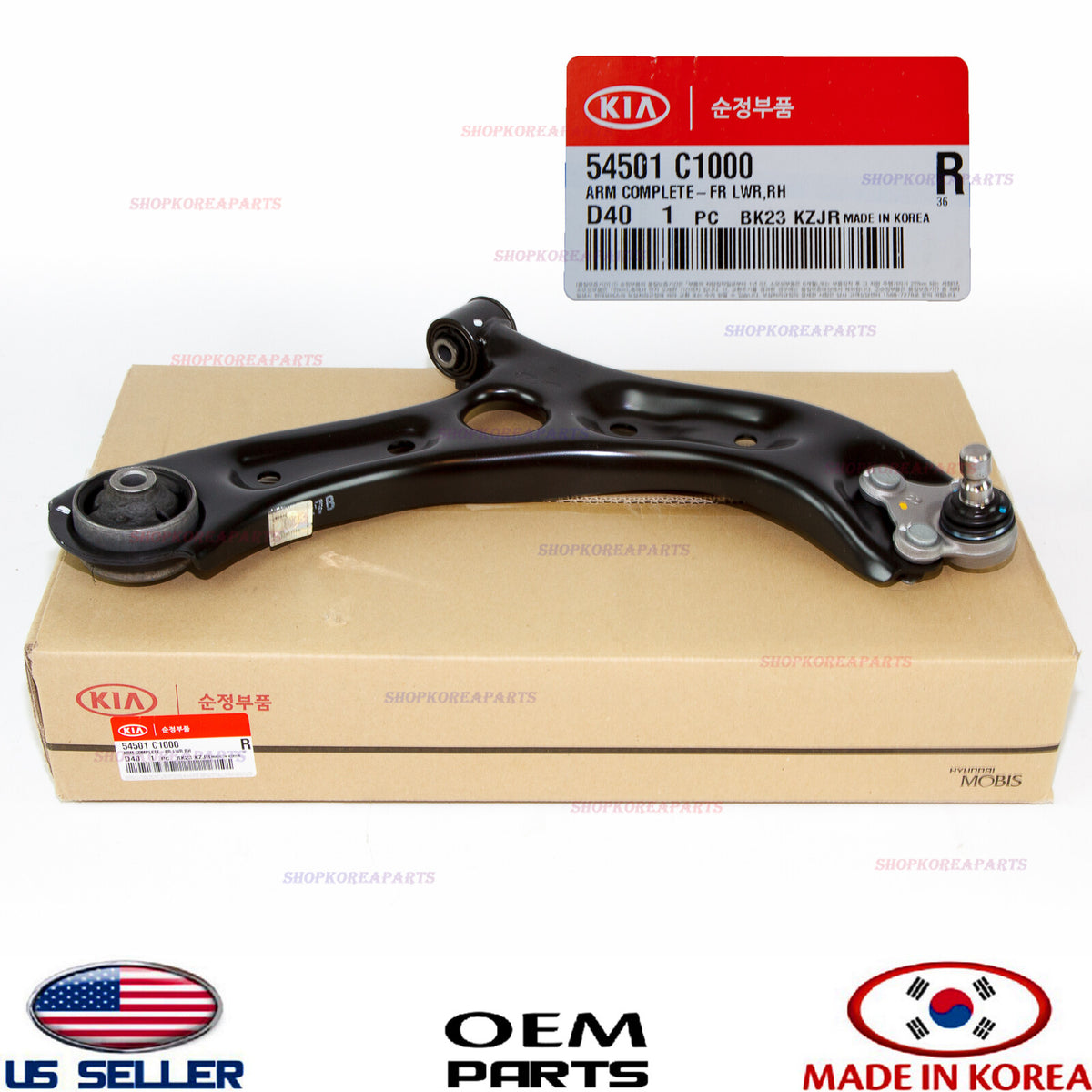 GENUINE OEM Front RH Passenger Side Lower Control Arm 15–17 Sonata 15–19 Optima