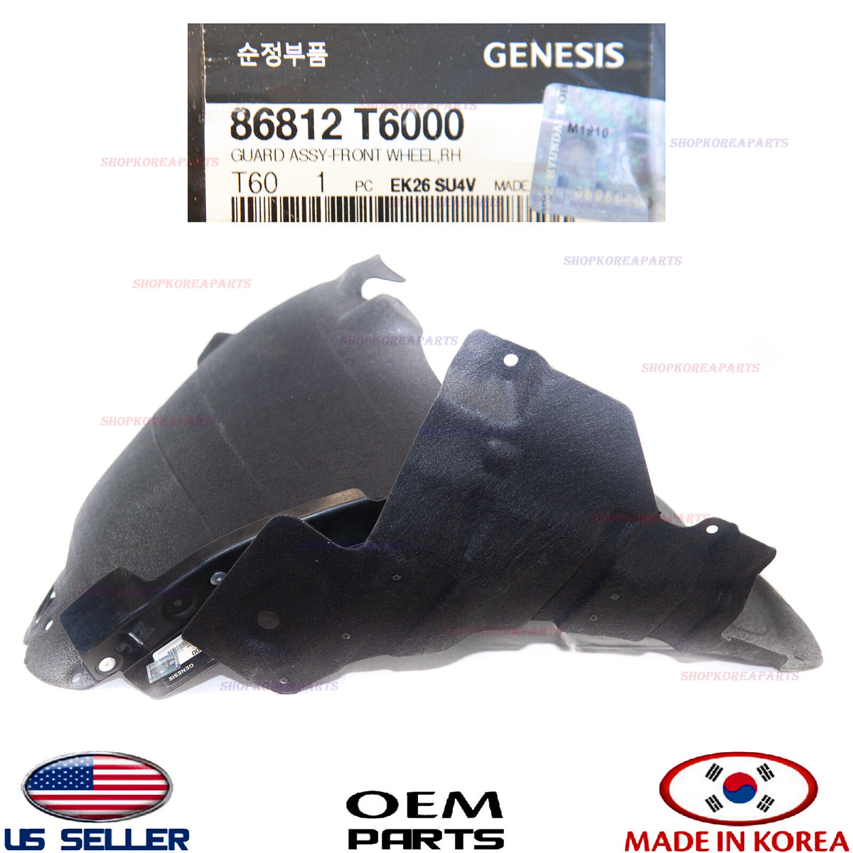 GENUINE Fender Liner Front RIGHT Passenger Side ⭐OEM⭐ Genesis GV80 2021-2024