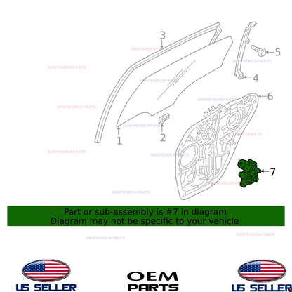 GENUINE Motor Power Window Rear LEFT Driver Side 2020-2025 Hyundai Sonata