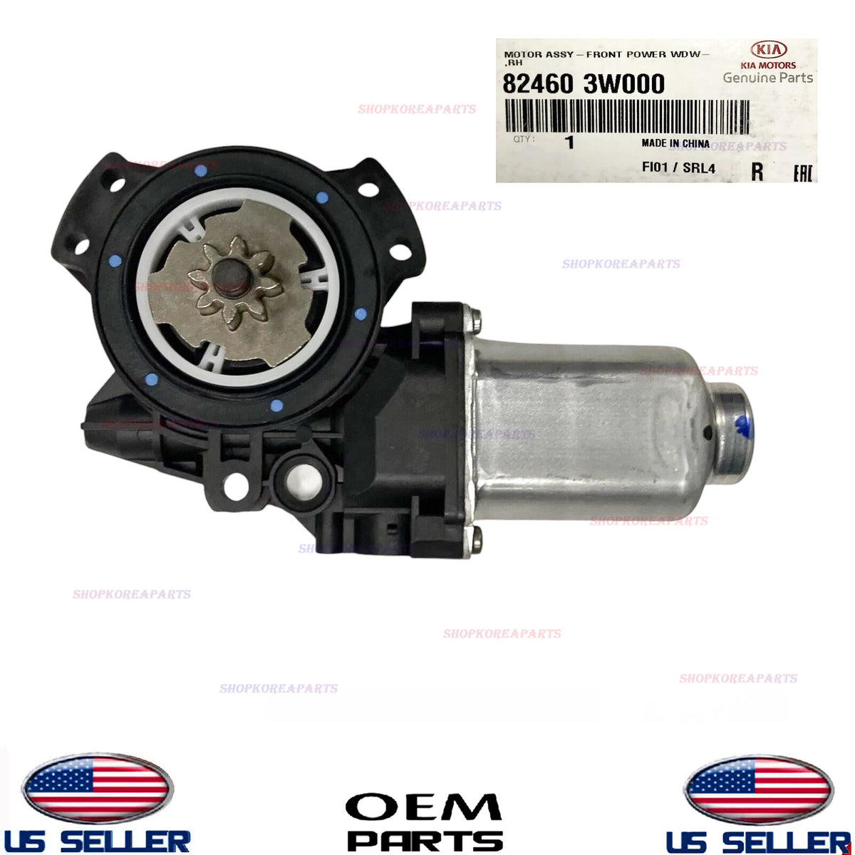 GENUINE OEM Front Right Passenger Side Power Window Motor 2011-2016 Kia Sportage