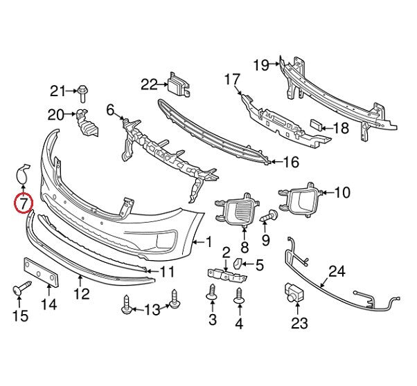 GENUINE Front Bumper Tow Eye Hook Cap Cover C-Type OEM Kia Sedona L.EX.LX 15-18