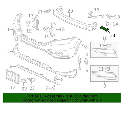 NEW OEM 21 - 25 HONDA RIDGELINE FRONT BUMPER DRIVER LEFT  FENDER BRACKET LH