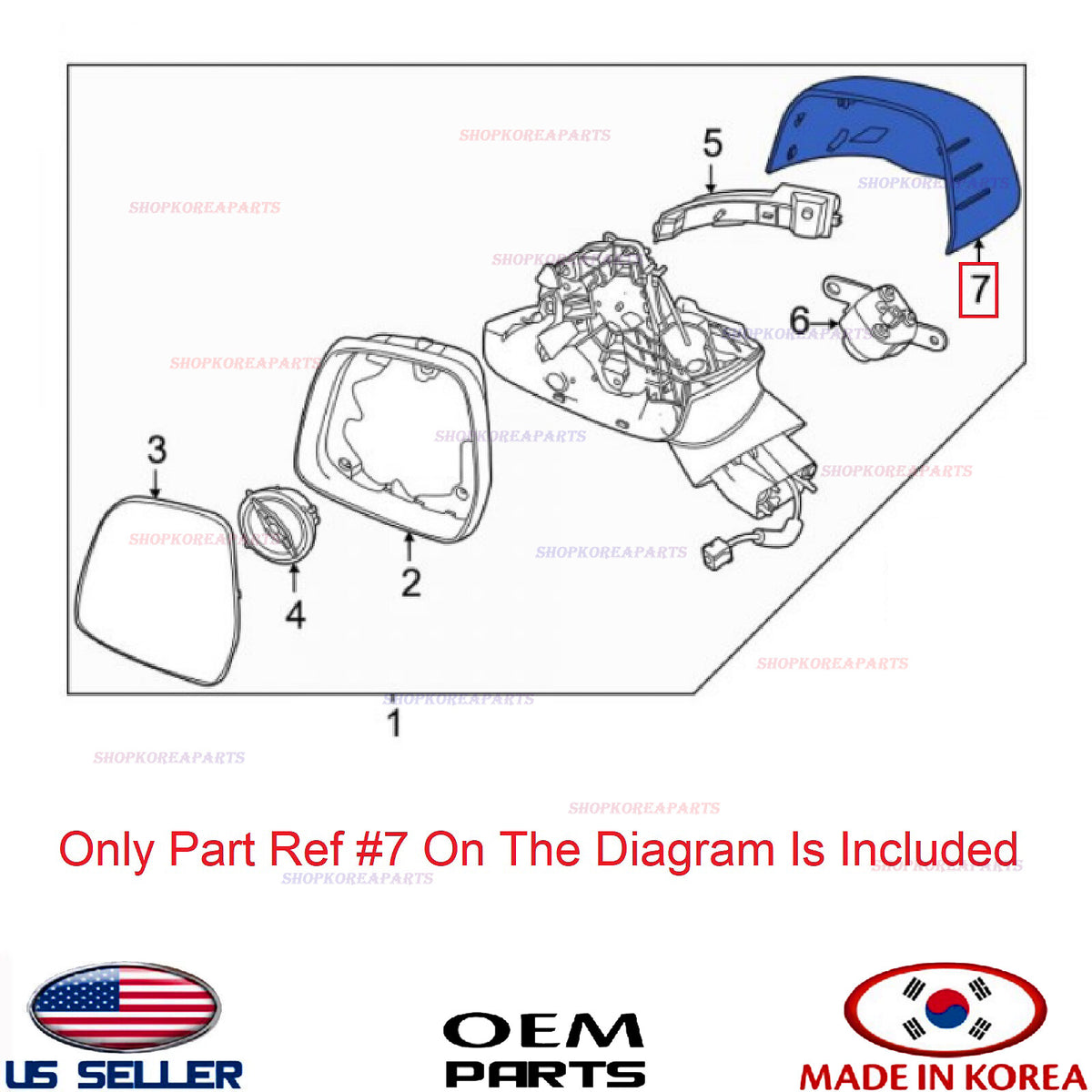 GENUINE Mirror Cover Cap Unpainted LEFT Driver Side ⭐OEM⭐ Kia Carnival 2022-2026