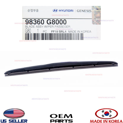 GENUINE Windshield Wiper Blade RIGHT Passenger Side OEM Ioniq G70 2019-2025