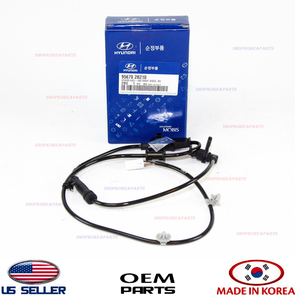 GENUINE ABS Wheel Speed Sensor Front RIGHT Passenger Side OEM Santa Fe 2010-2012