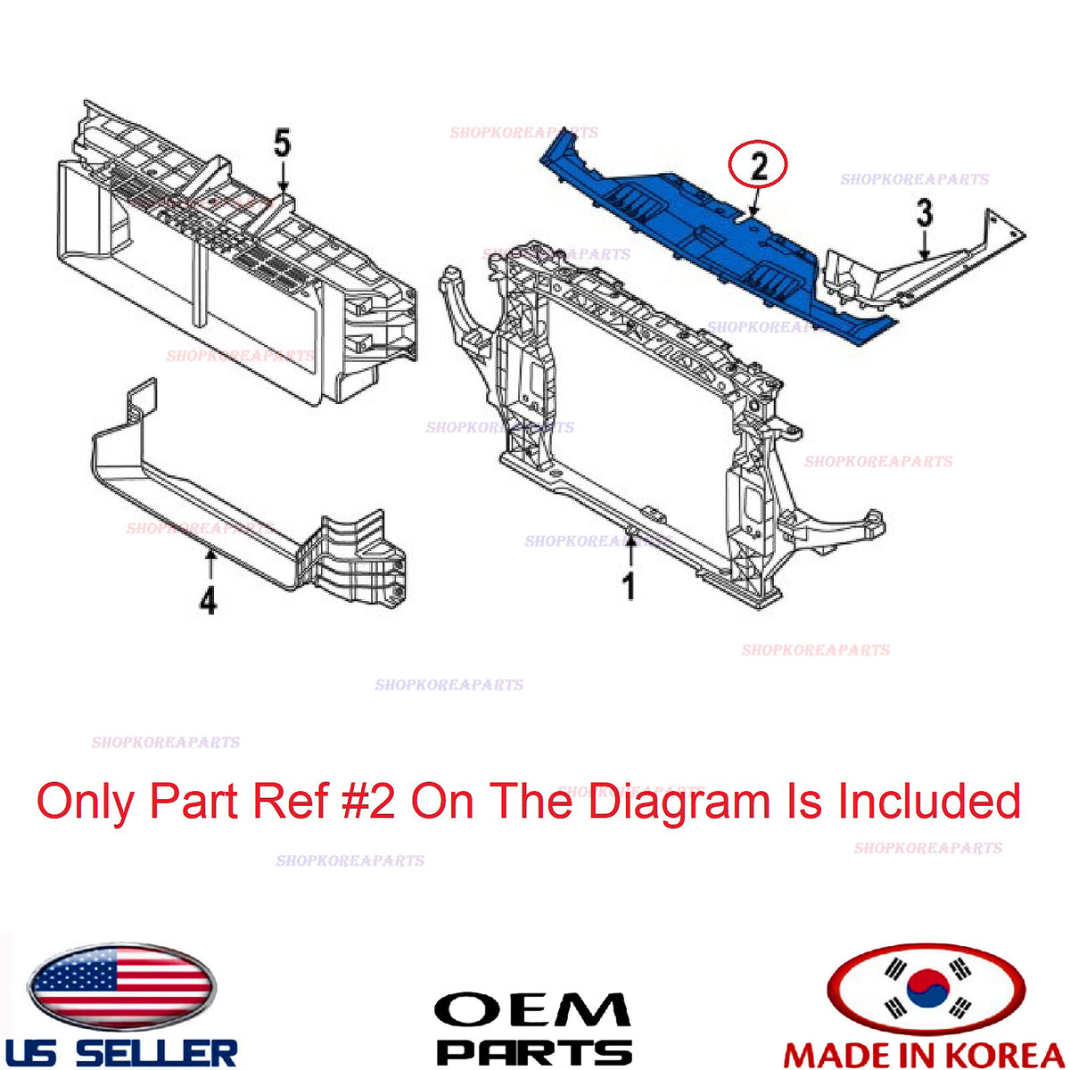 GENUINE Cover Grille Upper Radiator Sight Shield ⭐OEM⭐ Genesis GV80 2021-2024