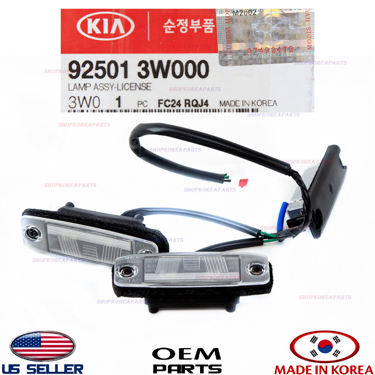 GENUINE Rear License Plate Lamp BOTH SIDES + Handle ⭐OEM⭐ SPORTAGE 2011-2016