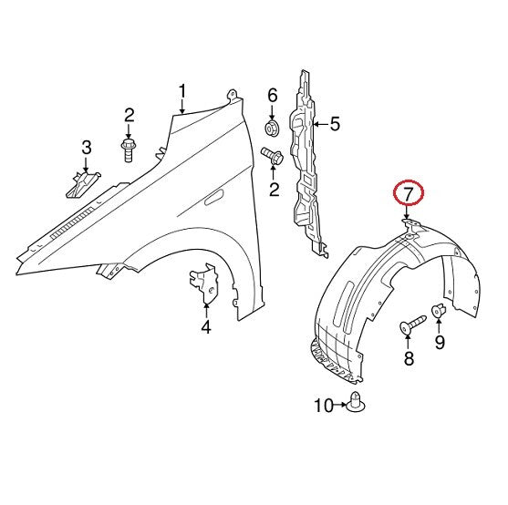 FENDER LINER FRONT right PASSENGER SIDE ⭐OEM⭐ ELANTRA 1.6T SPORT SEDAN 2017-2018