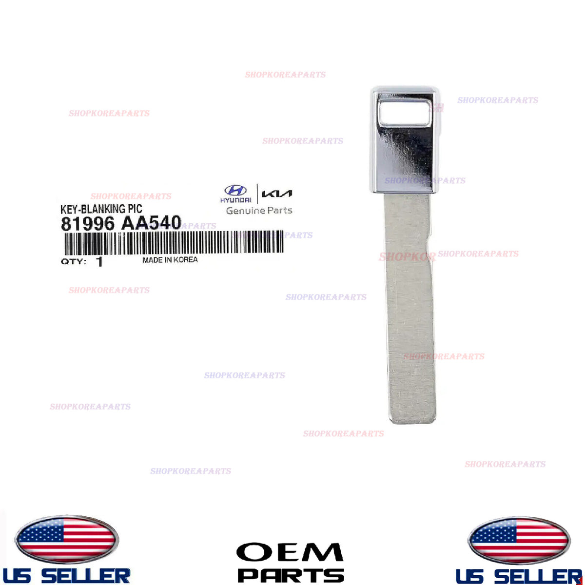 GENUINE OEM Emergency Insert Key Blade 2024-2026 Hyundai Elantra
