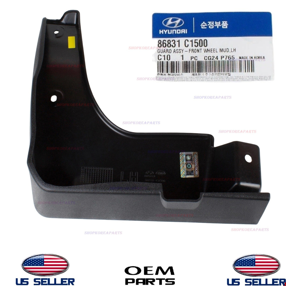 1pcs GENUINE Mud Guard Flaps Splash Shield Front LEFT Driver 2018-2019 Sonata