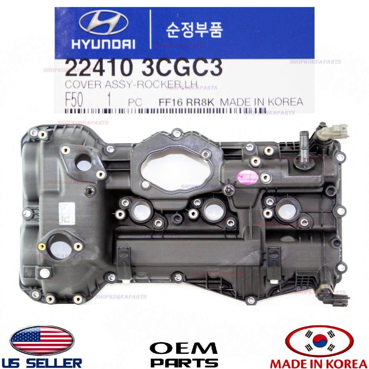 GENUINE Engine Valve Cover LEFT 3.3L OEM Hyundai Kia 2013-2019 See compatibility