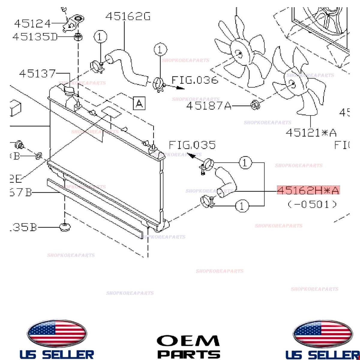 GENUINE OEM Lower Radiator Hose ⭐ 1999-2005 Subaru Forester 2.5L Without turbo