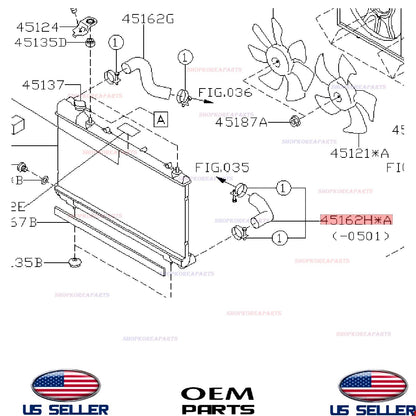 GENUINE OEM Lower Radiator Hose ⭐ 1999-2005 Subaru Forester 2.5L Without turbo