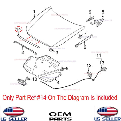 ✅GENUINE✅ Hood Moulding Trim Chrome ⭐OEM⭐ INFINITI M35 M45 2006-2010 65834-EJ80A