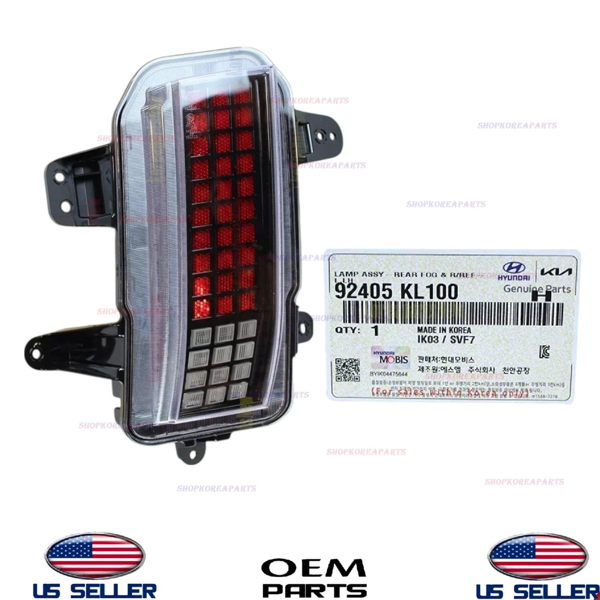 GENUINE Rear Bumper Back Fog Lamp Reflector LEFT Driver Side 2023-2025 Ioniq 6