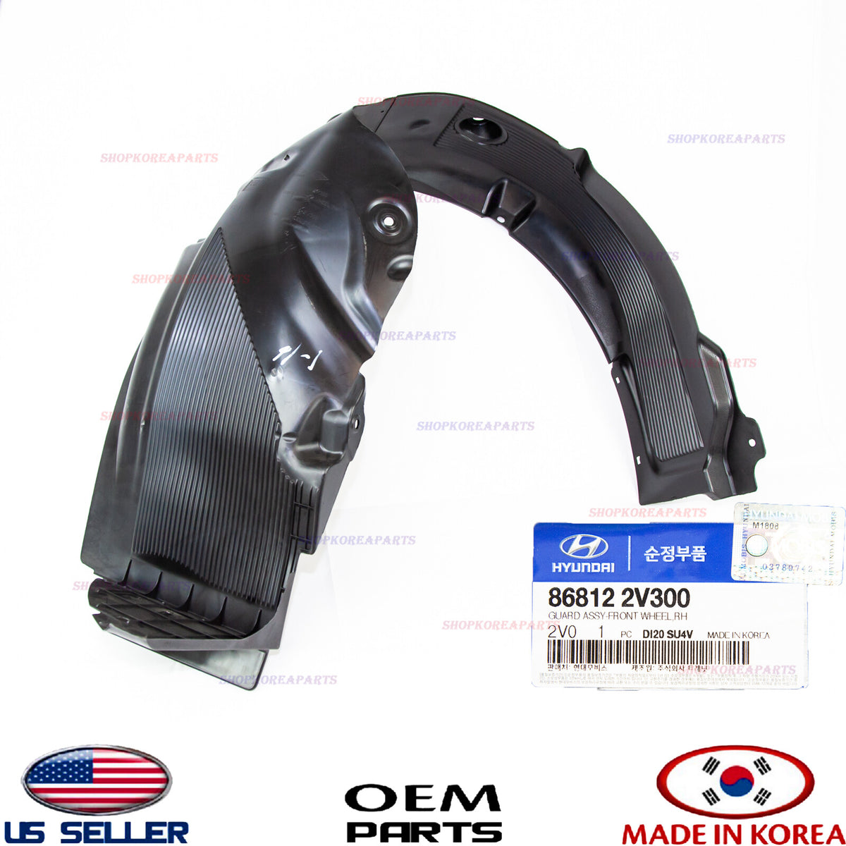 GENUINE Fender Liner Front RIGHT Passenger Side OEM Veloster Base 2015-2017