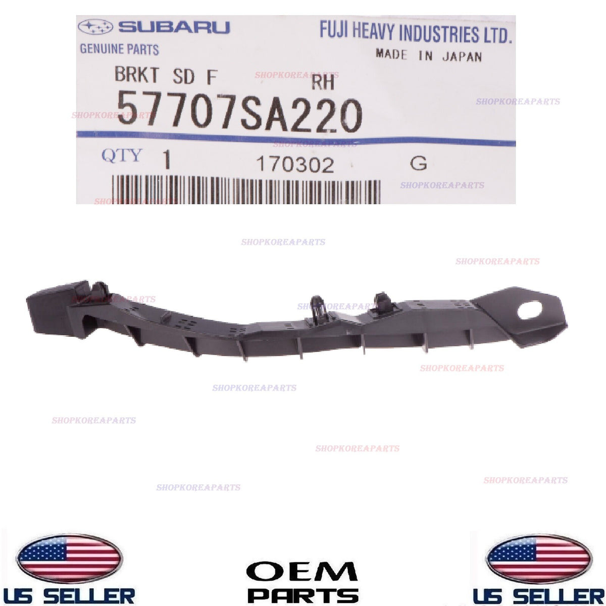 GENUINE Front Bumper Bracket Retainer Slider RIGHT ⭐OEM⭐ Subaru Forester 2006-08
