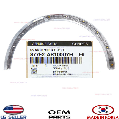 GENUINE White Front Fender Wheel Molding RIGHT Passenger Side GV70 Sport 2022-25