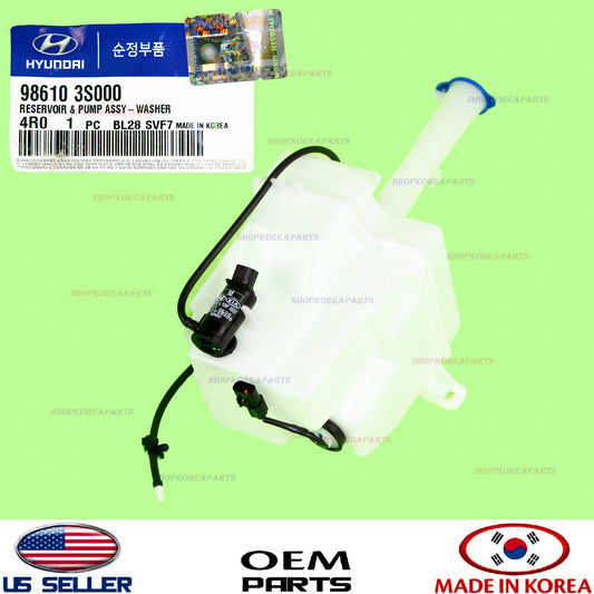 Windshield Water Reservoir Water Tank & PUMP ⭐GENUINE OEM⭐ SONATA 2011-2014
