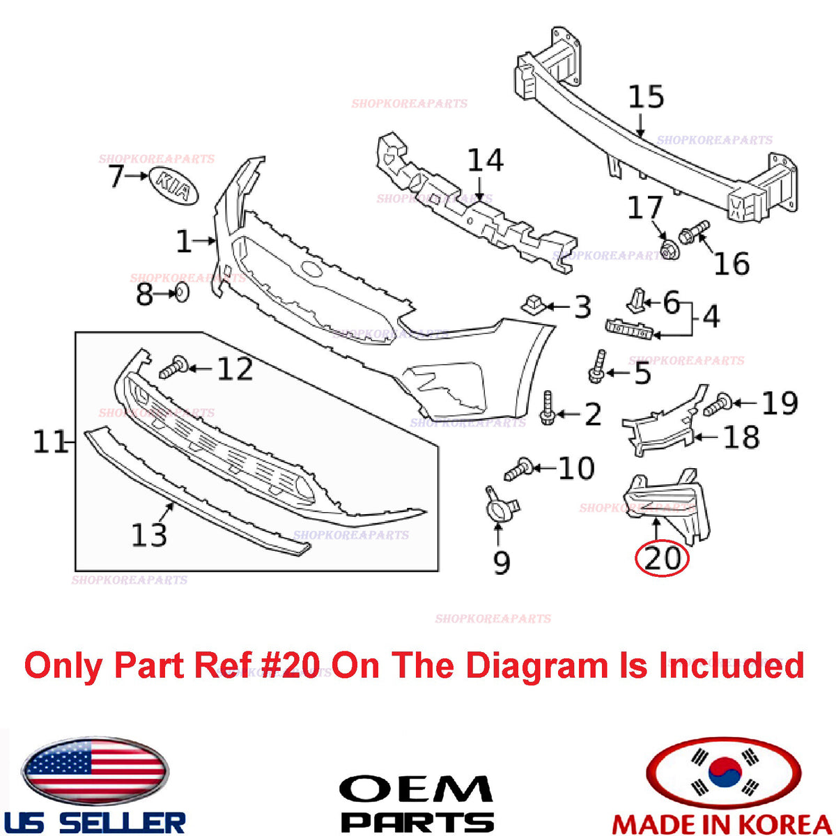GENUINE Front Bumper DRL Cap Cover LEFT Driver Side ⭐OEM⭐ FORTE SEDAN 2019-2020