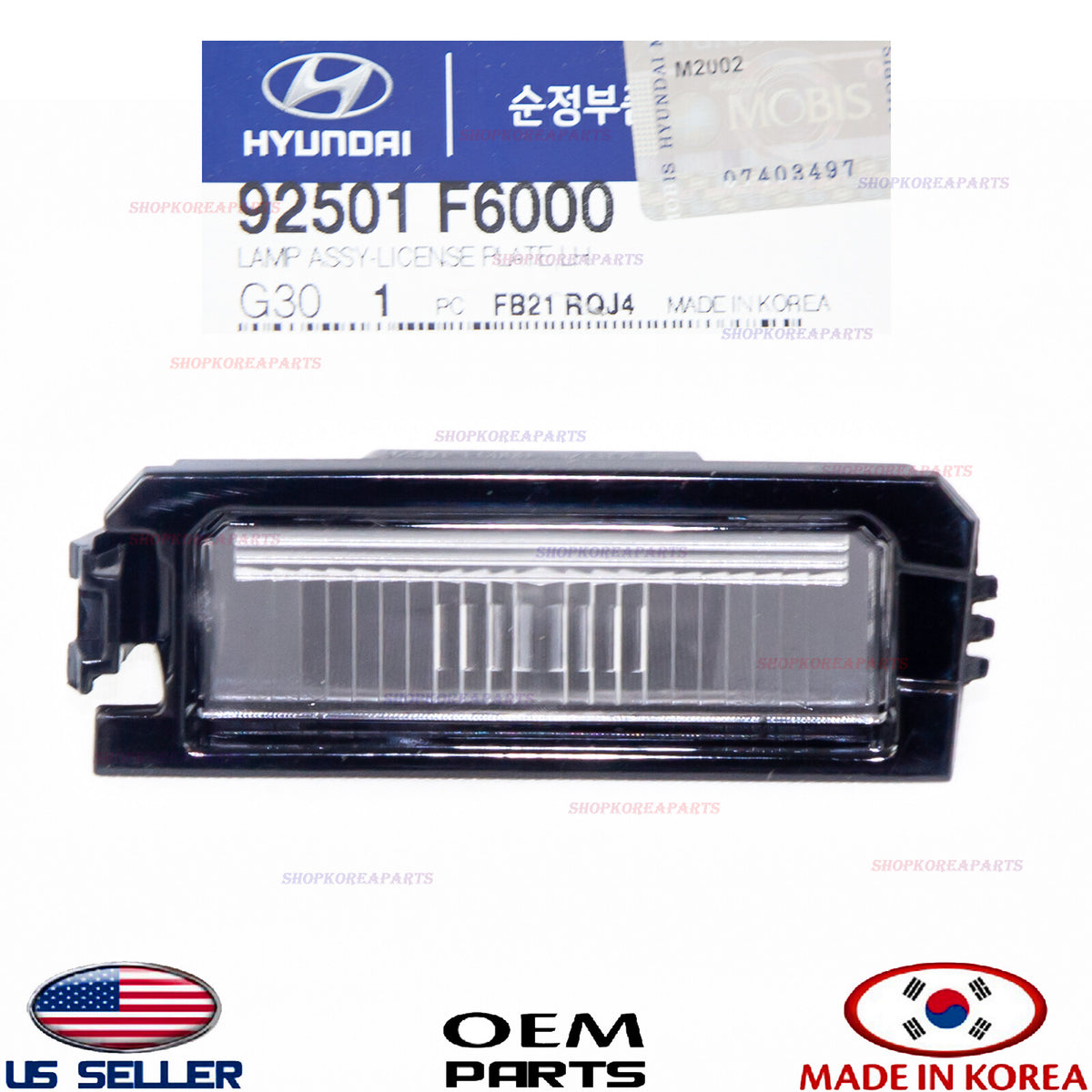 GENUINE Rear License Plate Lamp Light LEFT ⭐OEM⭐ HYUNDAI KIA *See compatibility