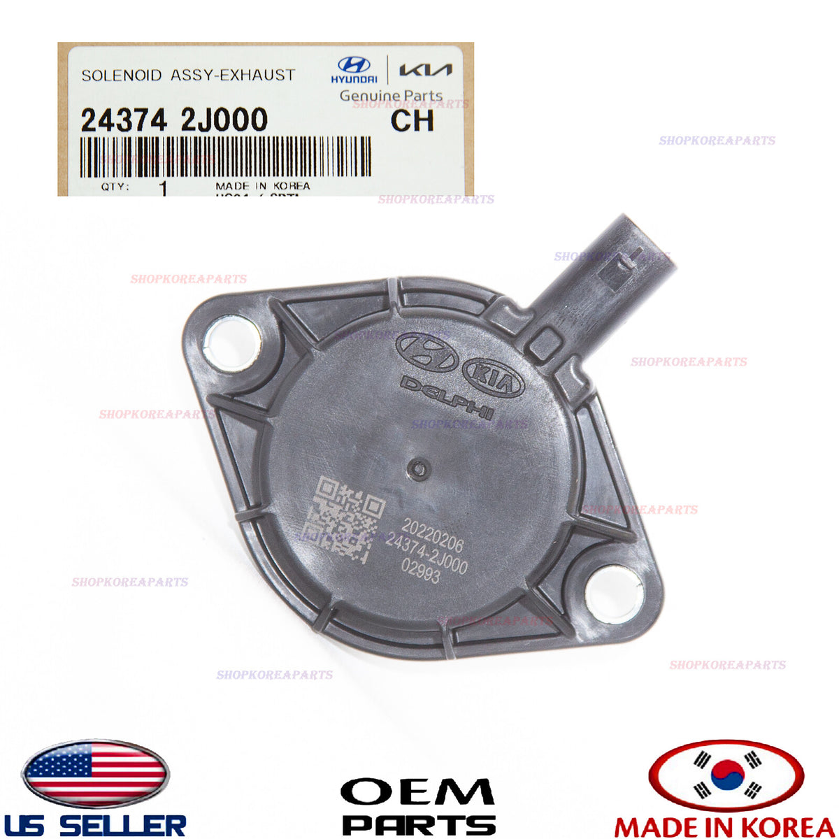 Variable Valve Timing Solenoid Exhaust ⭐OEM⭐ HYUNDAI KIA 2.0L *See compatibility