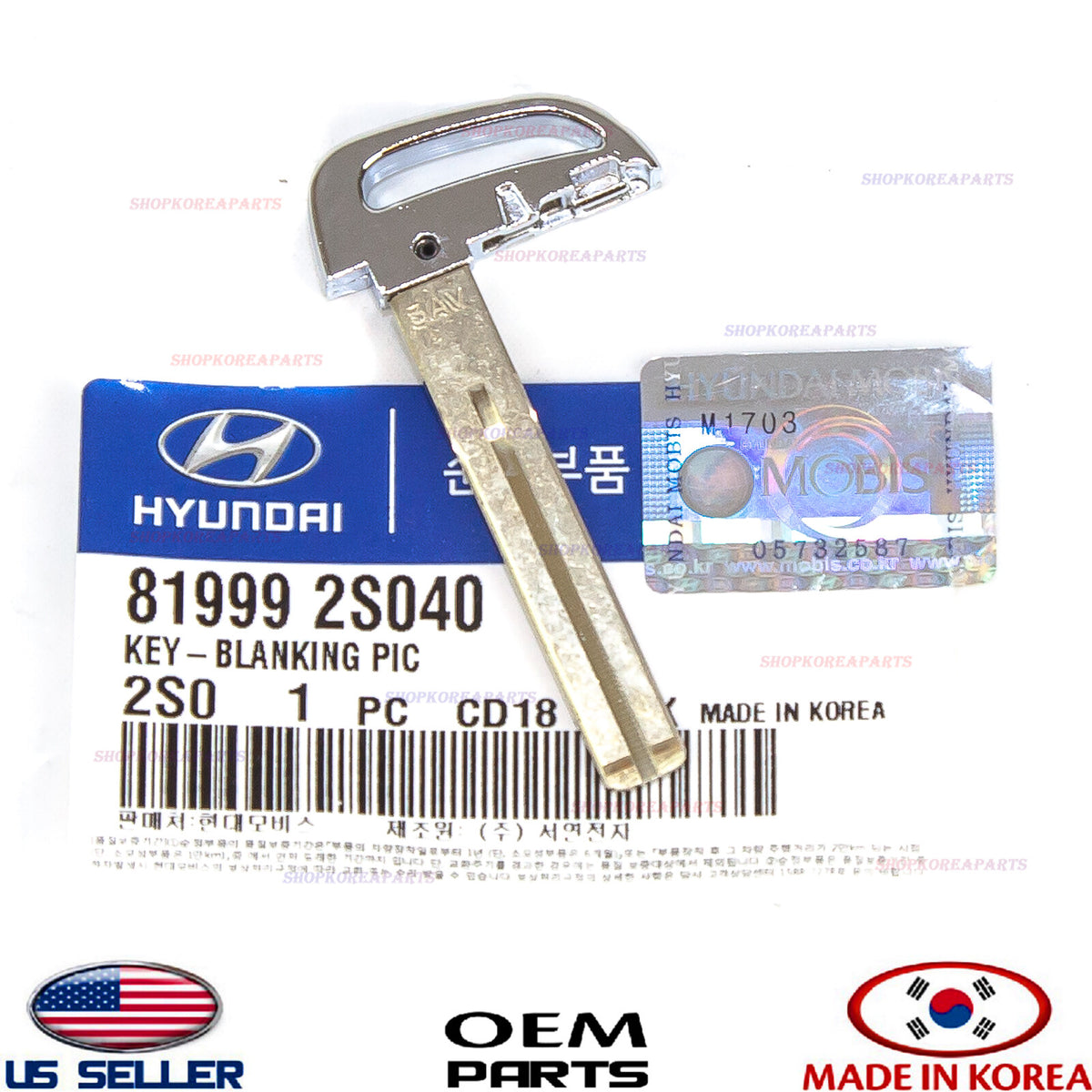 GENUINE Uncut Blade Key Blank Smart Remote Key OEM Hyundai *See compatibility