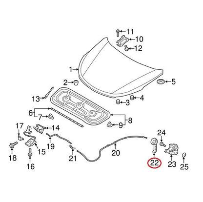 GENUINE OEM Hood Latch Release Handle Lever 2007–2019 Hyundai Kia Various Models