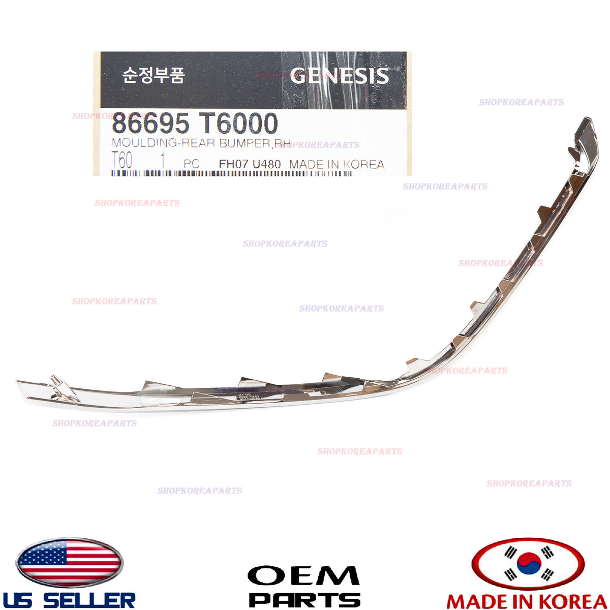 GENUINE Rear Bumper Chrome Molding RIGHT Passenger Side OEM GENESIS GV80 2021-24