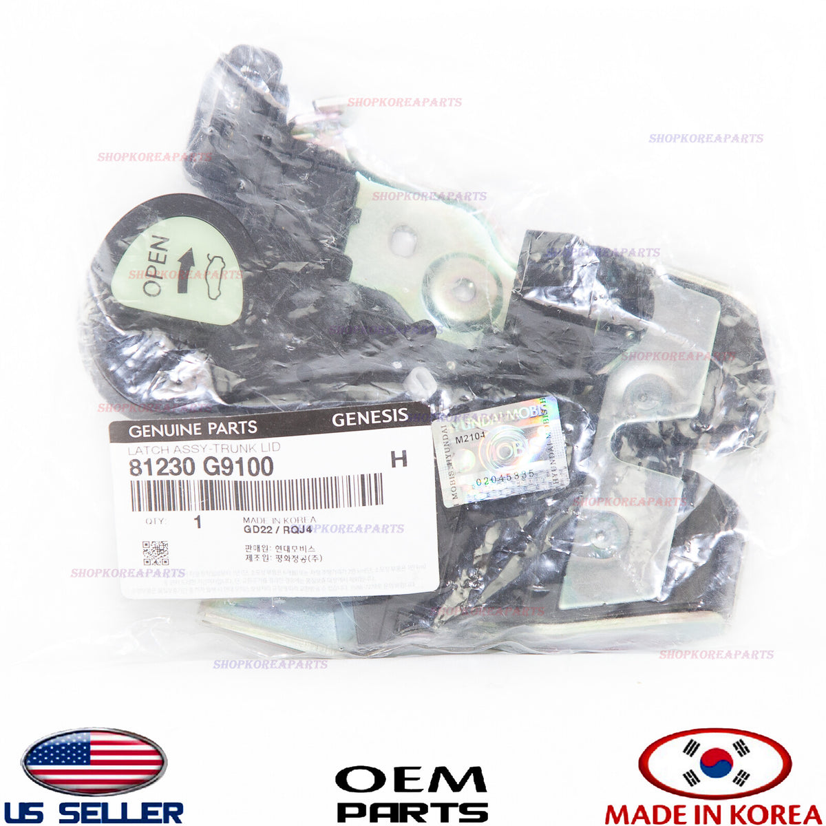GENUINE Trunk Lid Lock Latch Actuator ⭐OEM⭐ GENESIS G70 2019-2021 81230G9100