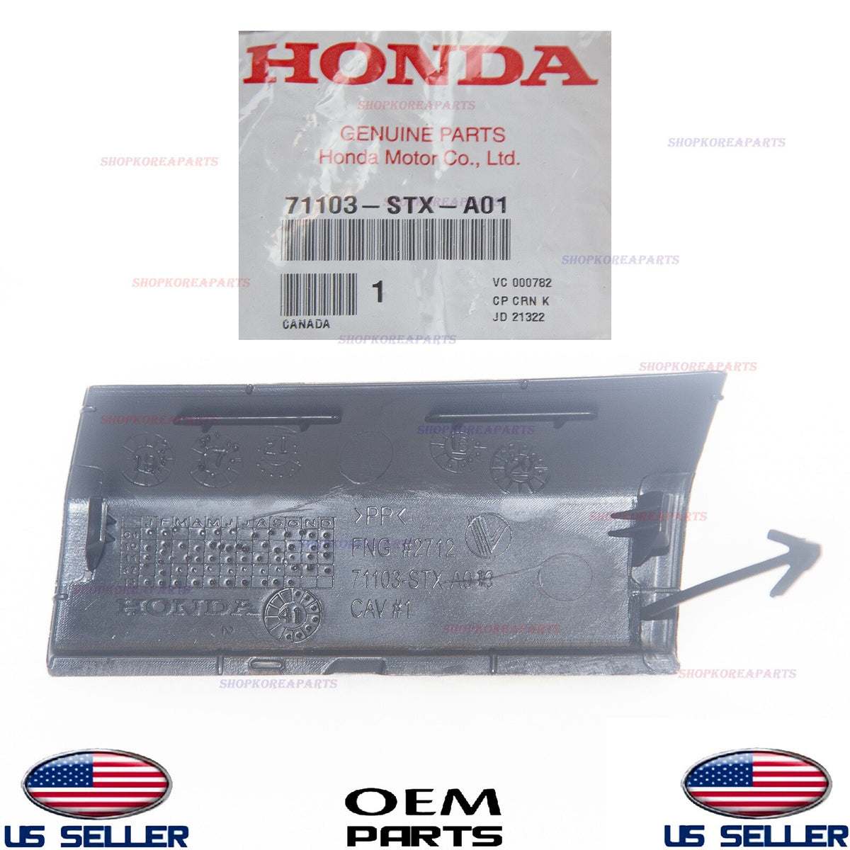 ✅GENUINE✅ Front Bumper Tow Eye Hook Cap Cover OEM Acura MDX 2010-2013
