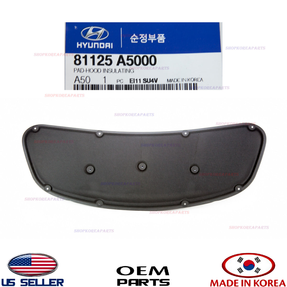 HOOD INSULATION PAD LINER HEAT SHIELD OEM! ELANTRA GT HATHCBACK 13-17 81125A5000