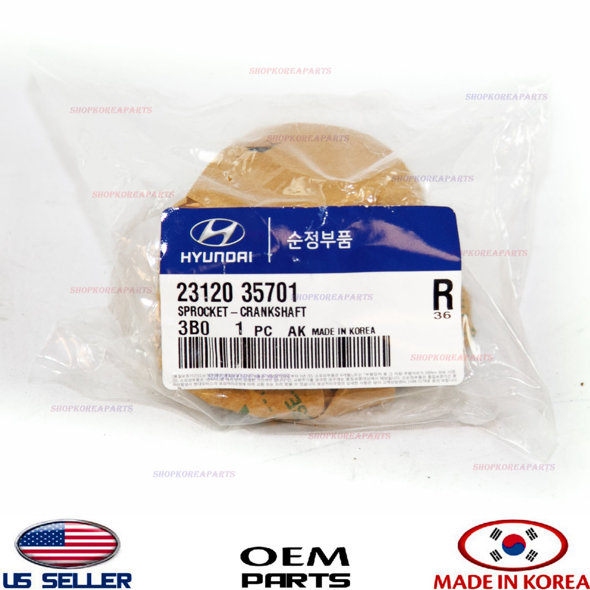 GENUINE OEM Crankshaft Sprocket Hyundai Santa Fe Kia Sorento Sedona 2312035701