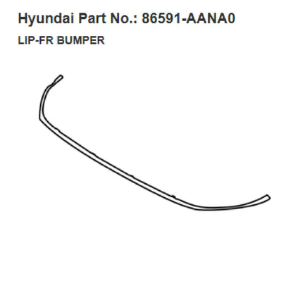 GENUINE OEM Front Bumper Lower Molding Lip 2024-2025 Hyundai Elantra N N-Line