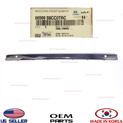 GENUINE Front Bumper Centr Molding Trim BLACK ⭐OEM⭐ Hyundai Palisade 2023-2025