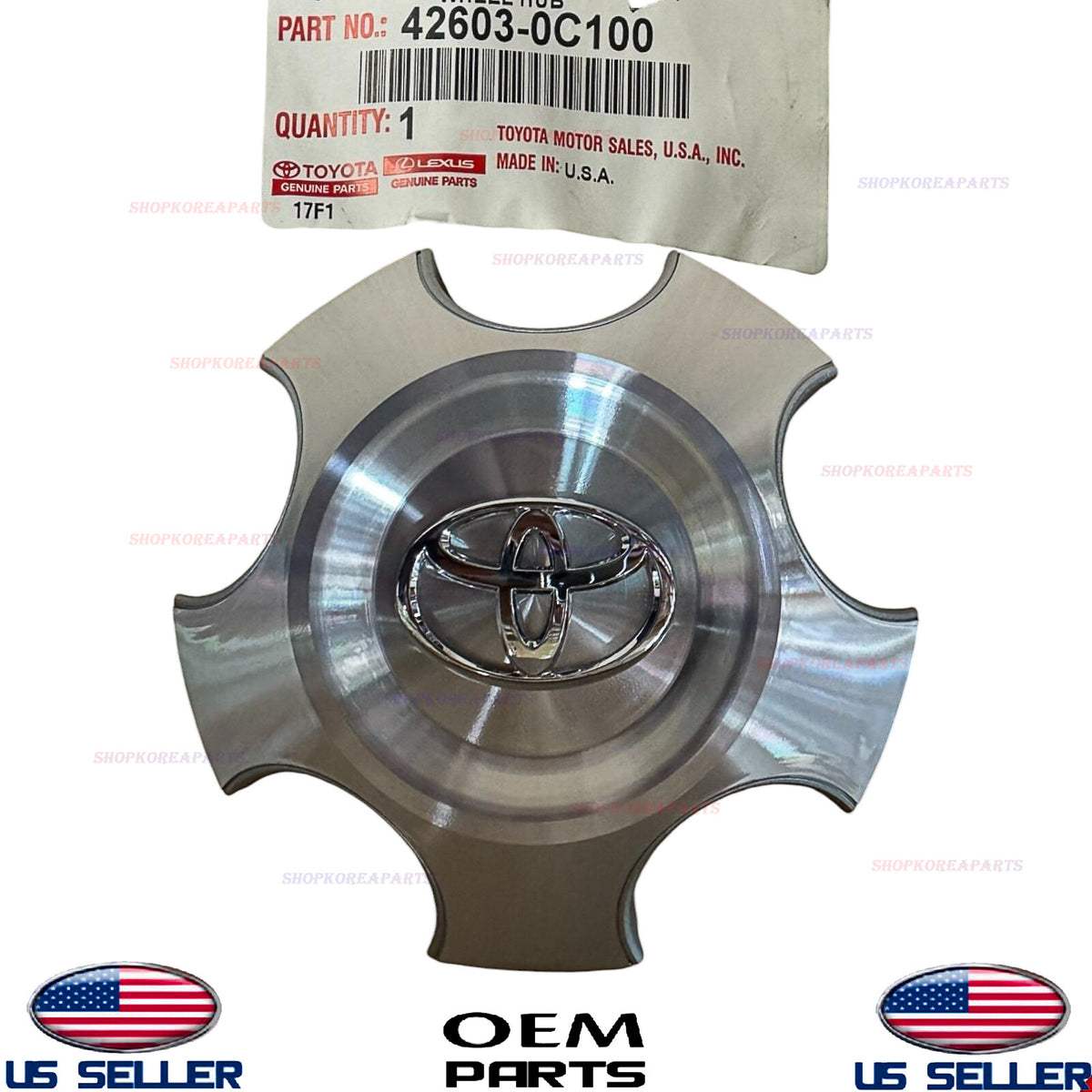 GENUINE OEM Wheel Center Hub Cap Silver 2008–2017 Toyota Sequoia